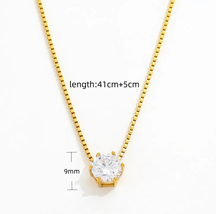 Little diamond pendant necklace