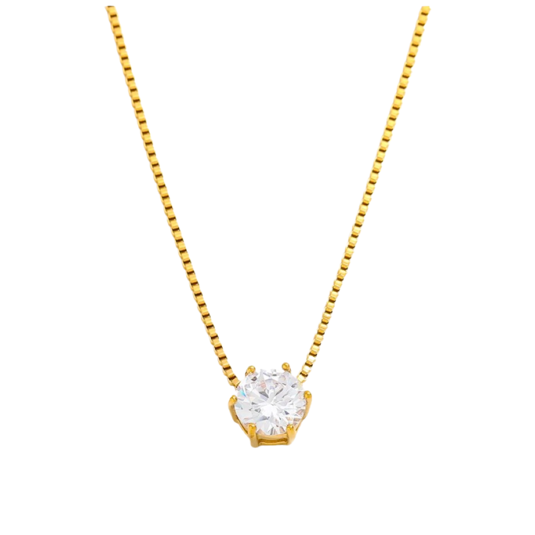 Little diamond pendant necklace