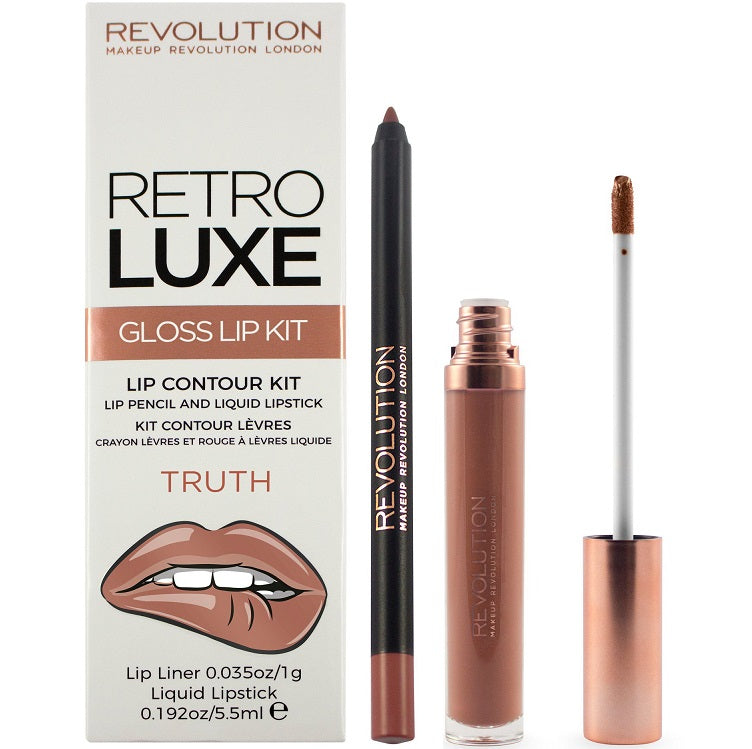REVOLUTION RETRO LUXE GLOSS LIP KIT TRUTH