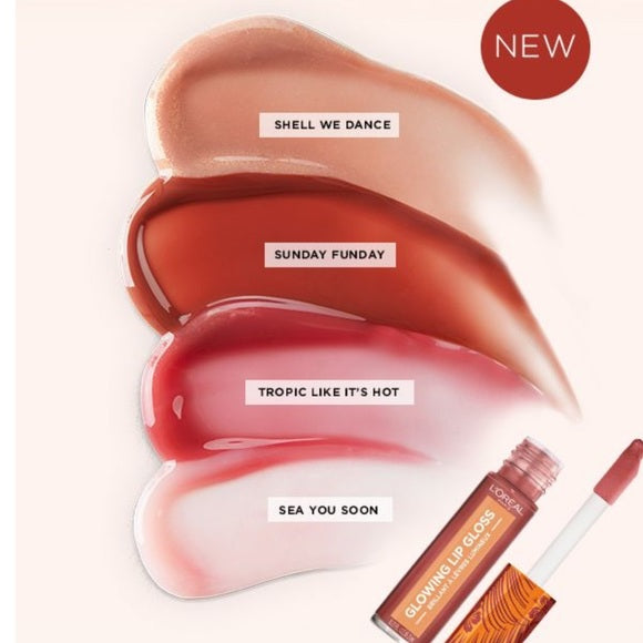 L’Oréal glowing lip gloss 01 Sunday funday