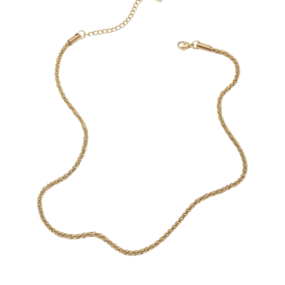 Safia twisted gold detail necklace
