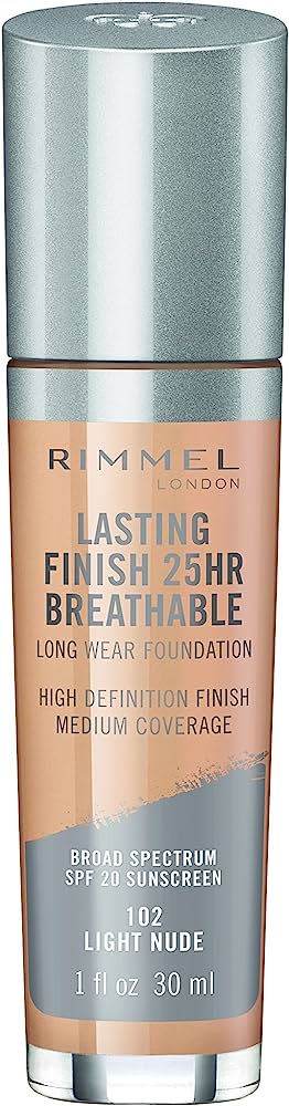 Rimmel London Lasting Finish Breathable Foundation - 102 Light Nude